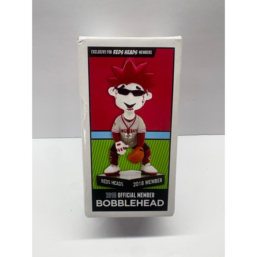 2018 Cincinnati Reds Heads Member Bobblehead MLB Baseball Mascot